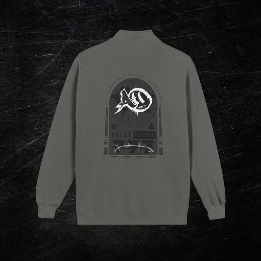 AGENT ORANGE // GLOBAL REACH QUARTER ZIP SWEATSHIRT