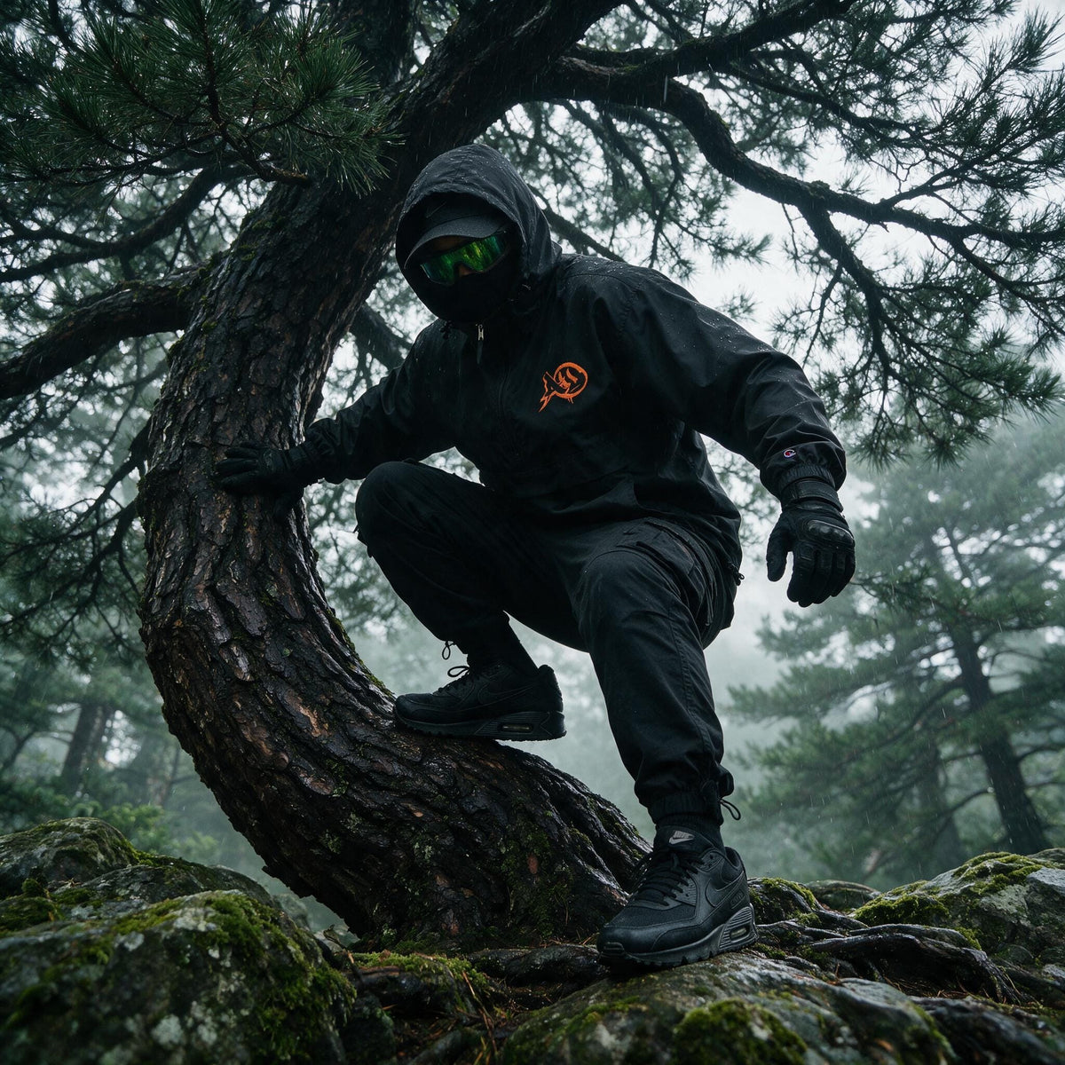Agent Orange Night Ops Anorak Jacket — tactical streetwear anorak, Australian streetwear