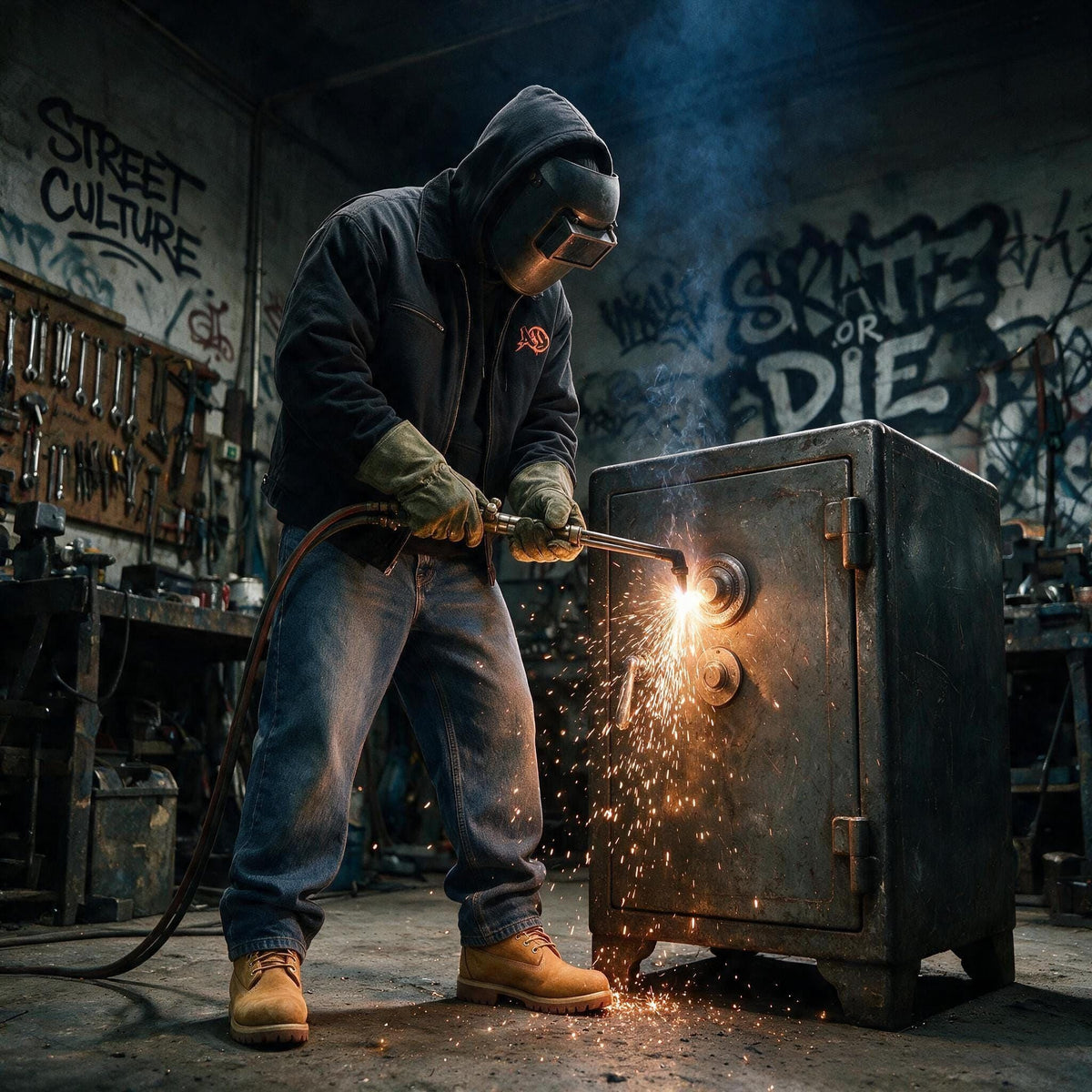 Agent Orange Night Ops Duck Cloth Work Jacket — heavy duty streetwear jacket, Australian streetwear
