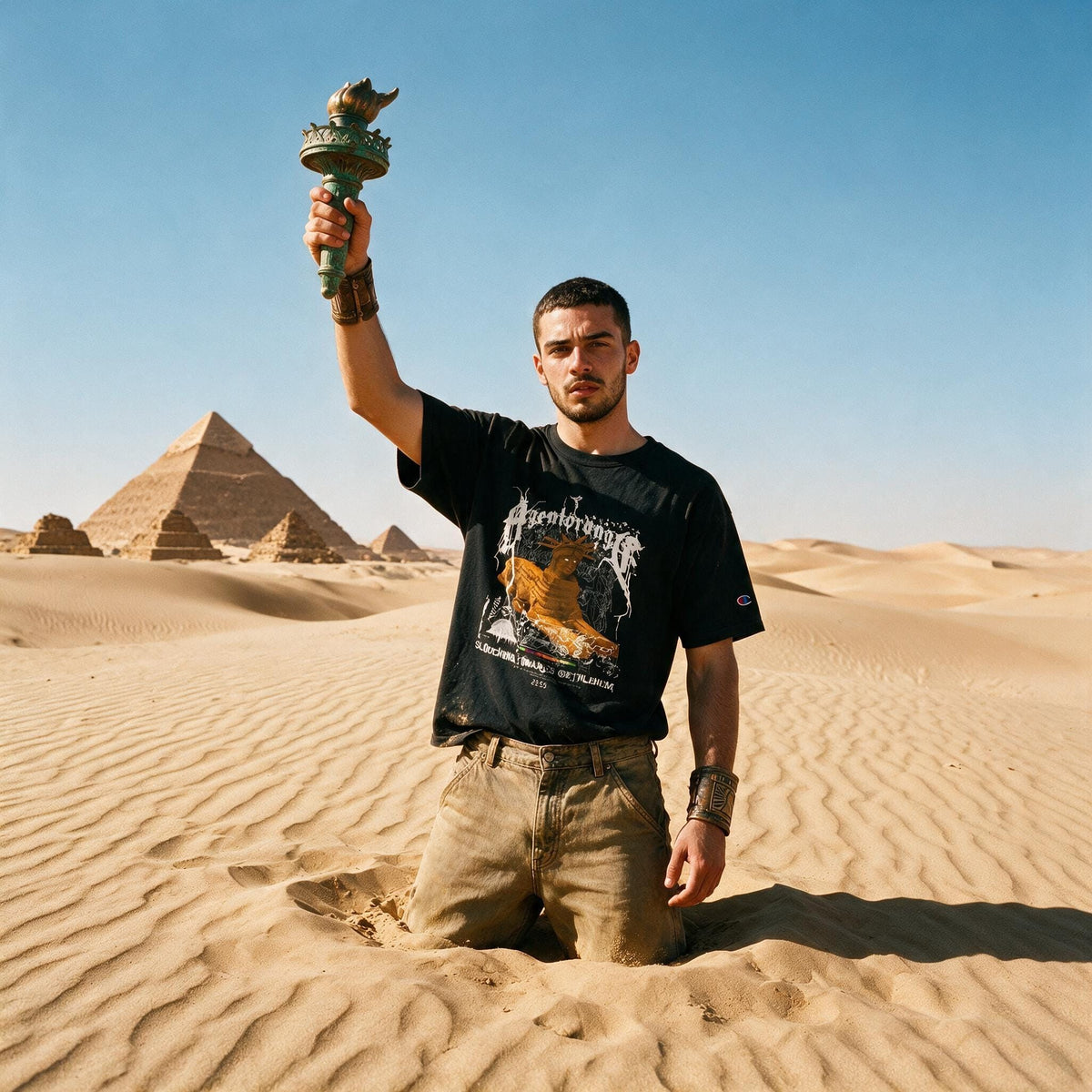 Agent Orange Sphinx T-Shirt — bold graphic tee, Australian streetwear