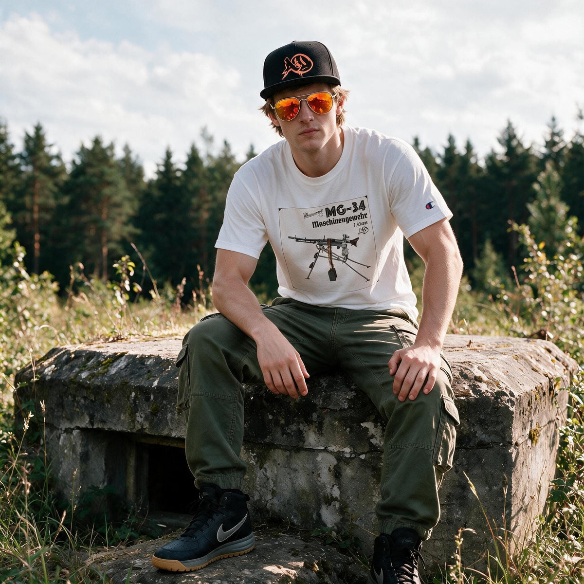 Agent Orange Buzzsaw T-Shirt — bold graphic tee, Australian streetwear